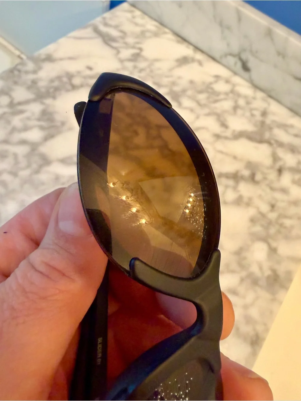 Vtg Y2K Smith Optics Slider 01 Wrap Sunglasses 90s Black Made In France
